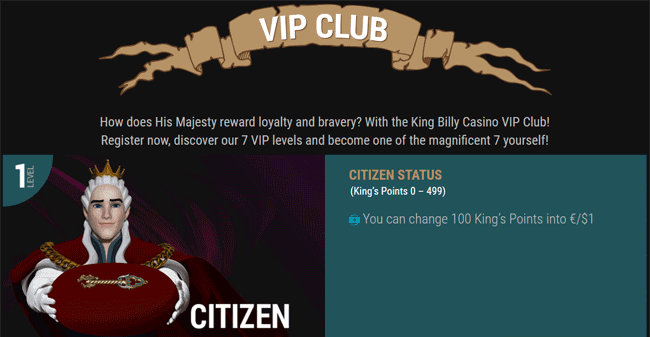 King Billy Casino Vip Club